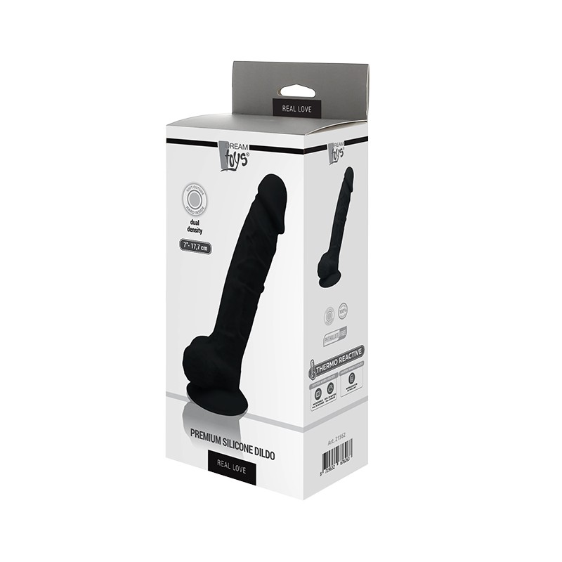 Silikonowe realistyczne dildo jądra przyssawka 17c