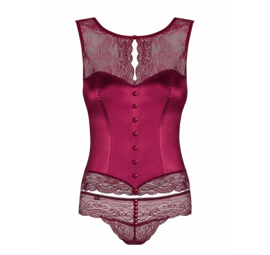 Koronkowy gorset stringi komplet obsessive s/m