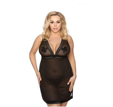 Samara black chemise XL+ ( czarna halka )