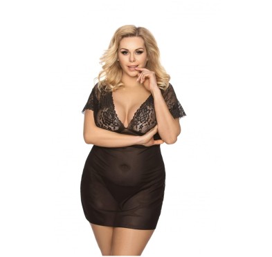 Marina black chemise L+ ( czarna halka )