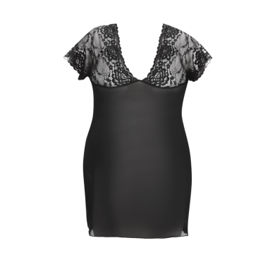 Marina black chemise XXL+ ( czarna halka ) Marina black chemise XXL+ ( czarna halka )