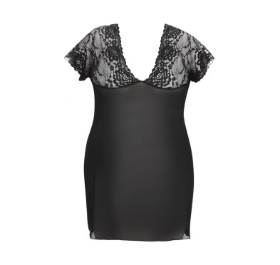 Marina black chemise XXL+ ( czarna halka ) Marina black chemise XXL+ ( czarna halka )