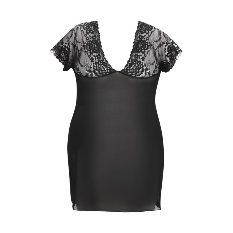 Marina black chemise XXL+ ( czarna halka ) Marina black chemise XXL+ ( czarna halka )