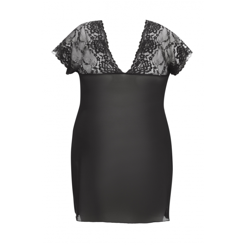 Marina black chemise XXL+ ( czarna halka ) Marina black chemise XXL+ ( czarna halka )