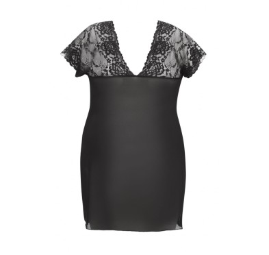 Marina black chemise XXL+ ( czarna halka ) Marina black chemise XXL+ ( czarna halka )