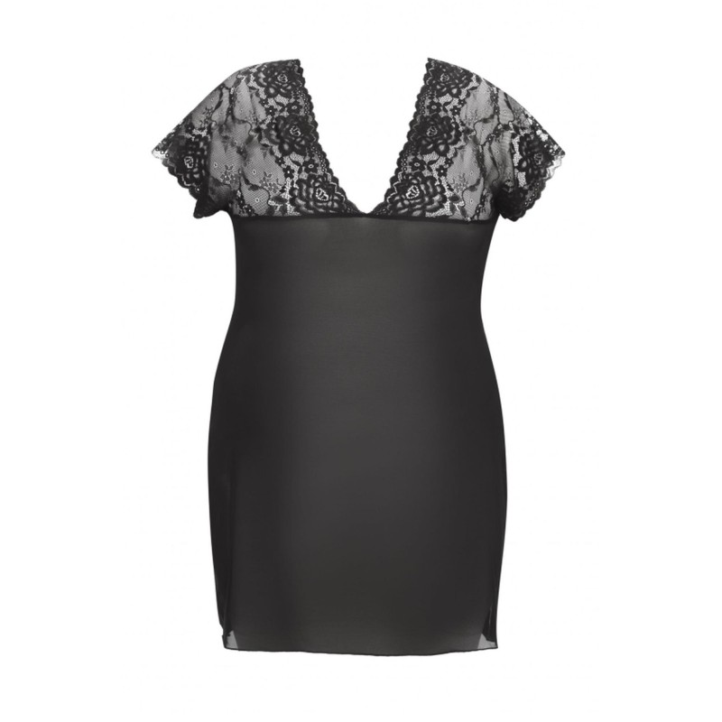 Marina black chemise XXL+ ( czarna halka ) Marina black chemise XXL+ ( czarna halka )