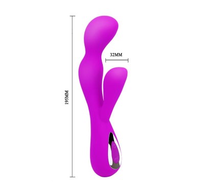 Wibrator z masażerem łechtaczki gspot 19cm 10 tryb Wibrator z masażerem łechtaczki gspot 19cm 10 tryb