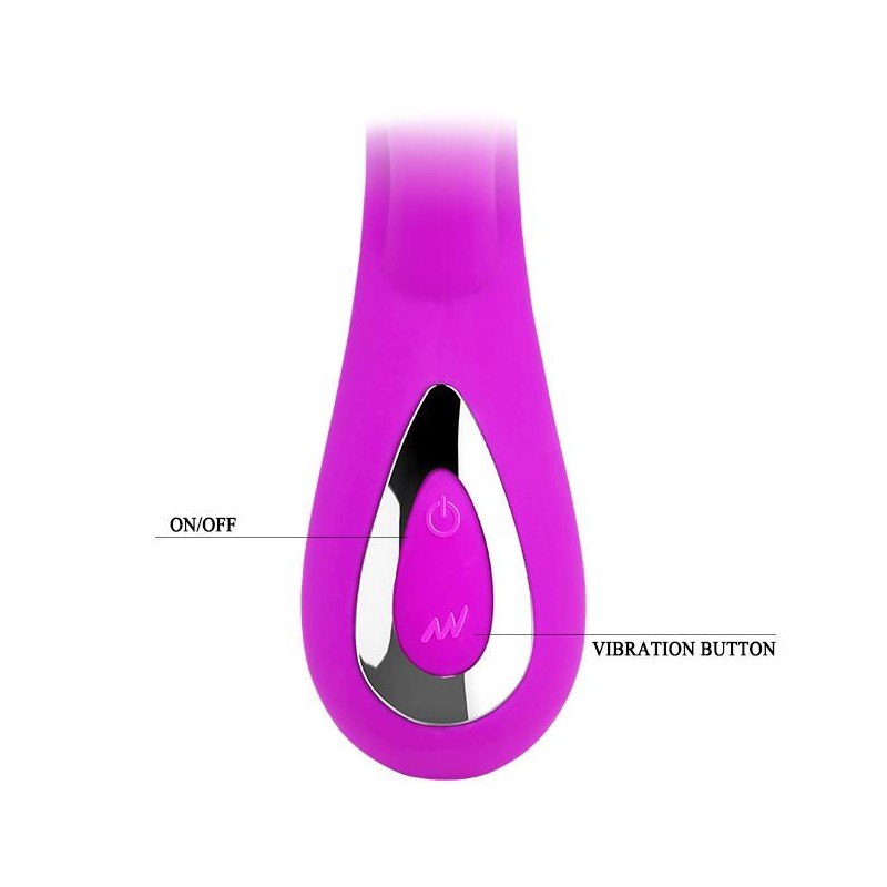 Wibrator z masażerem łechtaczki gspot 19cm 10 tryb Wibrator z masażerem łechtaczki gspot 19cm 10 tryb