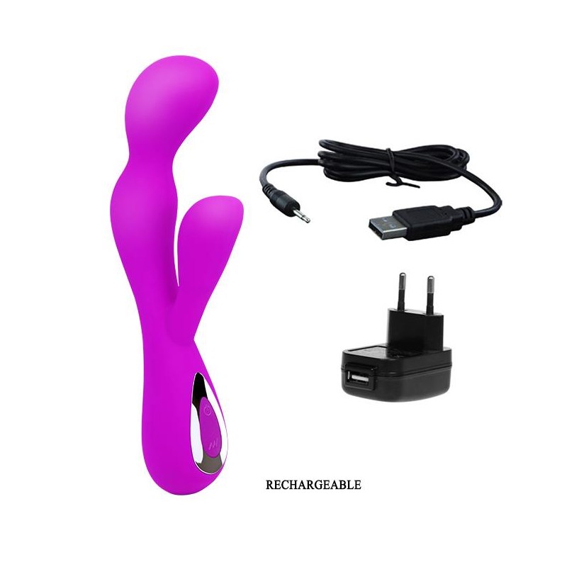 Wibrator z masażerem łechtaczki gspot 19cm 10 tryb Wibrator z masażerem łechtaczki gspot 19cm 10 tryb