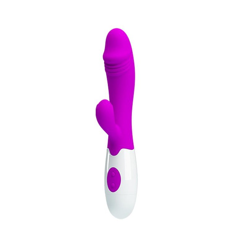 Króliczek wibrator z sex masażerem 19cm 30 trybów