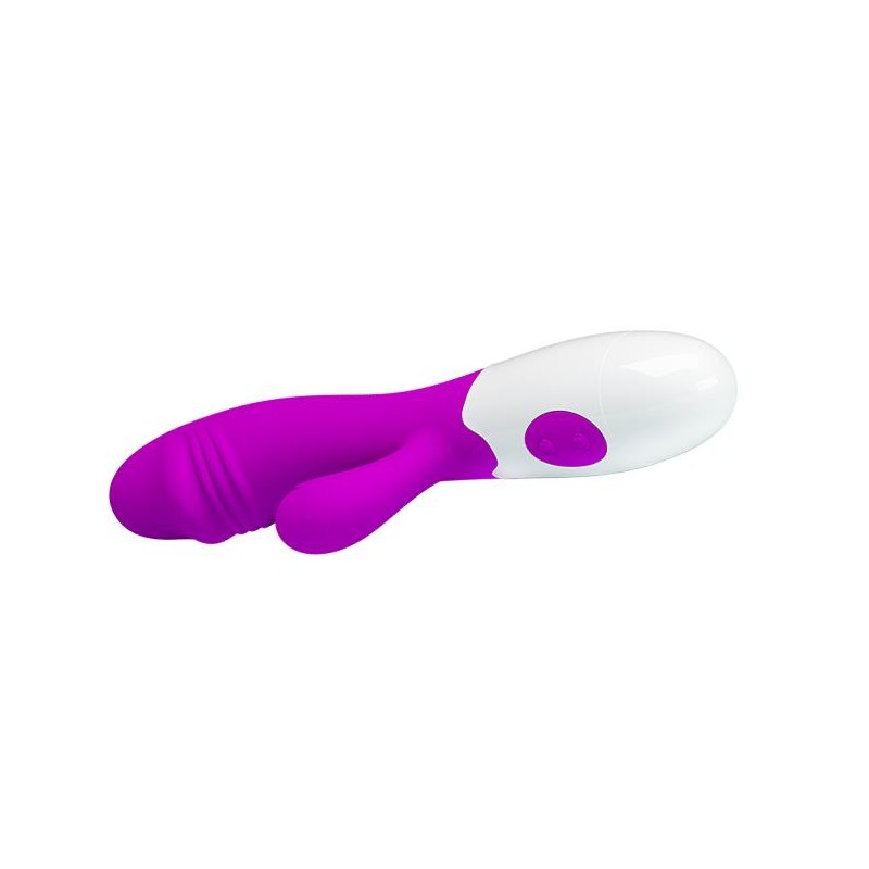 Króliczek wibrator z sex masażerem 19cm 30 trybów