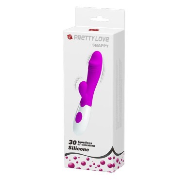 Króliczek wibrator z sex masażerem 19cm 30 trybów