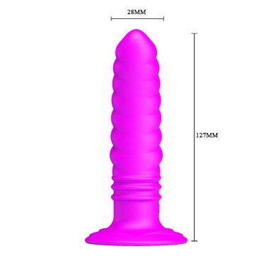 Korek analny z wibacjami przyssawka 10 trybów 12cm Korek analny z wibacjami przyssawka 10 trybów 12cm