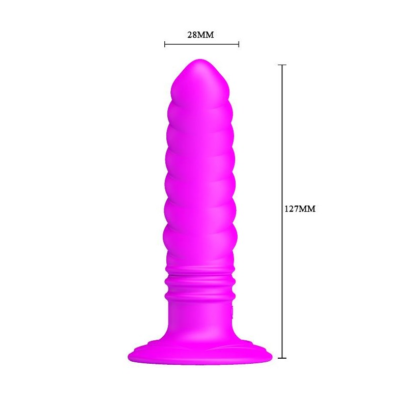 Korek analny z wibacjami przyssawka 10 trybów 12cm Korek analny z wibacjami przyssawka 10 trybów 12cm