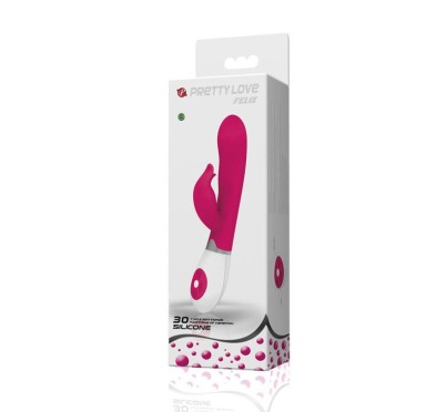 Wibrator ze stymulatorem łechtaczki 20cm 30trybów Wibrator ze stymulatorem łechtaczki 20cm 30trybów
