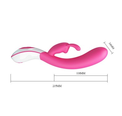 Aktywowany głosem wibrator z masażerem 21cm 12tryb Aktywowany głosem wibrator z masażerem 21cm 12tryb