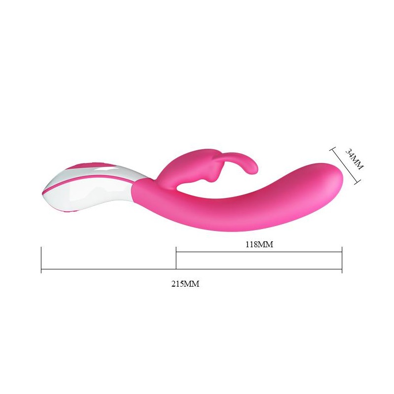 Aktywowany głosem wibrator z masażerem 21cm 12tryb Aktywowany głosem wibrator z masażerem 21cm 12tryb