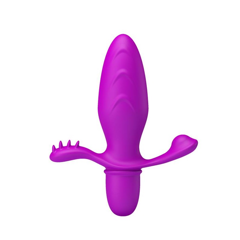 Wibrujący korek analny z wypustkami 10trybów 13cm Wibrujący korek analny z wypustkami 10trybów 13cm