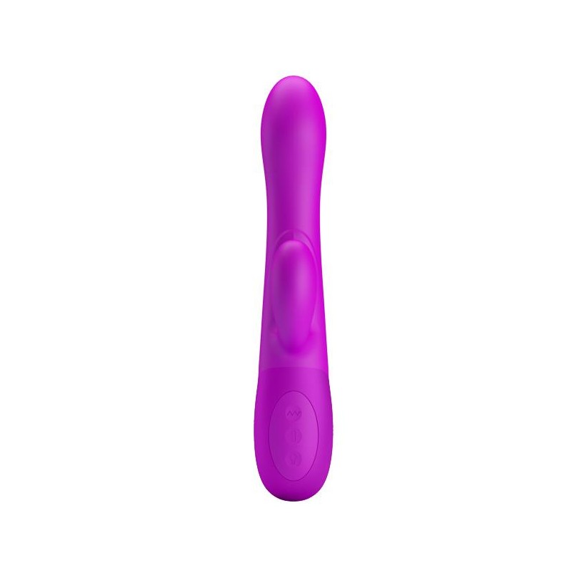 Gruby wibrator pompowany z masażerem 7trybów 24cm Gruby wibrator pompowany z masażerem 7trybów 24cm