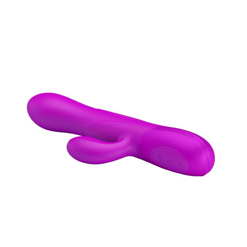 Gruby wibrator pompowany z masażerem 7trybów 24cm Gruby wibrator pompowany z masażerem 7trybów 24cm