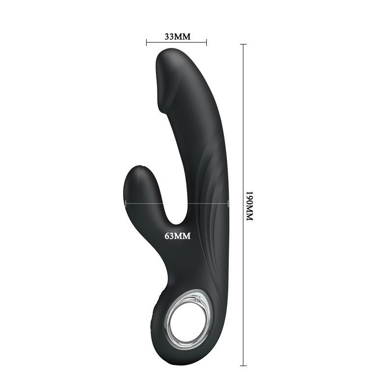 Wielofunkcyjny wibrator ze stymulatorem 7tryb 19cm Wielofunkcyjny wibrator ze stymulatorem 7tryb 19cm