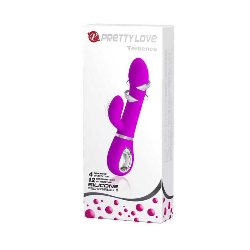 Wibrator z masażerem łechtaczki i rotacją 19cm usb Wibrator z masażerem łechtaczki i rotacją 19cm usb