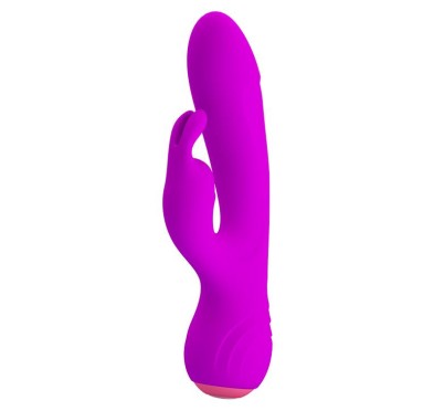 Wibrator z masażerem łechtaczki 17cm usb 12trybów Wibrator z masażerem łechtaczki 17cm usb 12trybów