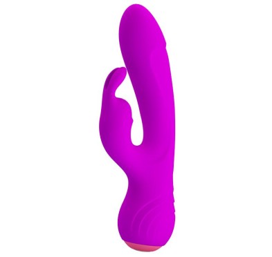 Wibrator z masażerem łechtaczki 17cm usb 12trybów Wibrator z masażerem łechtaczki 17cm usb 12trybów