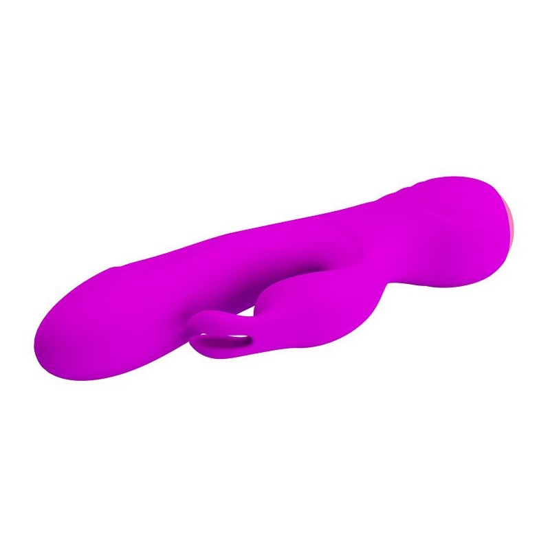 Wibrator z masażerem łechtaczki 17cm usb 12trybów Wibrator z masażerem łechtaczki 17cm usb 12trybów