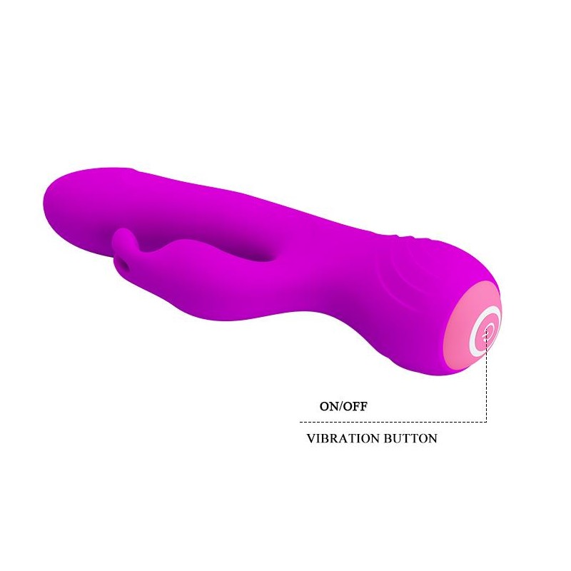 Wibrator z masażerem łechtaczki 17cm usb 12trybów Wibrator z masażerem łechtaczki 17cm usb 12trybów