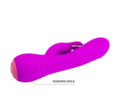 Wibrator z masażerem łechtaczki 17cm usb 12trybów Wibrator z masażerem łechtaczki 17cm usb 12trybów