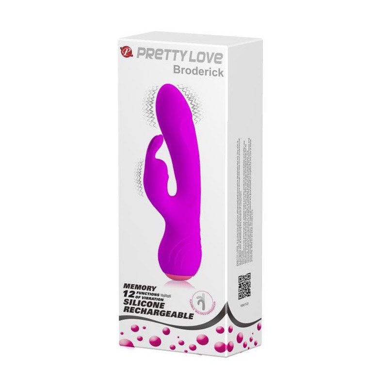 Wibrator z masażerem łechtaczki 17cm usb 12trybów Wibrator z masażerem łechtaczki 17cm usb 12trybów