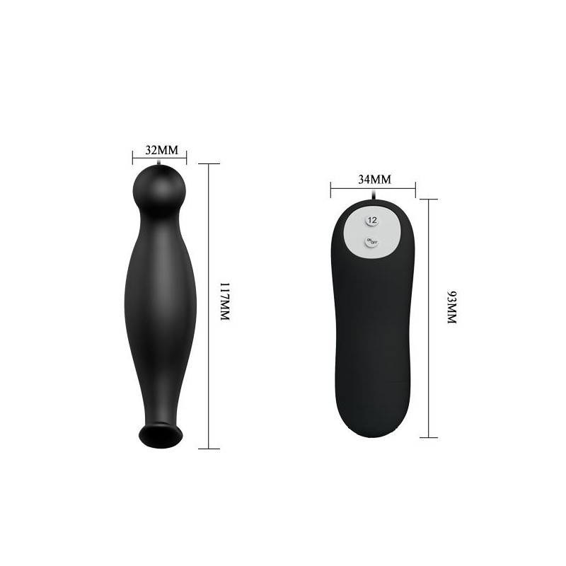 Korek analny męski do masażu prostaty 11cm 12tryb Korek analny męski do masażu prostaty 11cm 12tryb