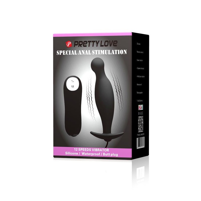 Korek analny męski do masażu prostaty 11cm 12tryb Korek analny męski do masażu prostaty 11cm 12tryb