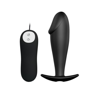 Wibrujący penis plug sex korek analny 10cm 12tryb