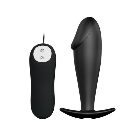 Wibrujący penis plug sex korek analny 10cm 12tryb