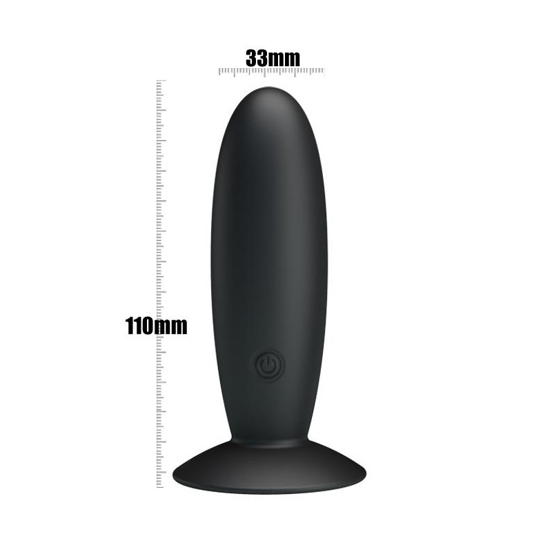 Mocny wibrujący korek analny ładowany silikon 11cm Mocny wibrujący korek analny ładowany silikon 11cm