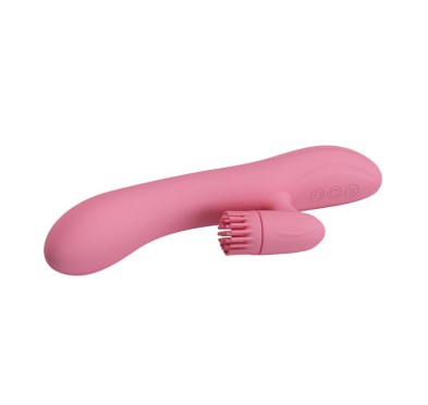 Wibrator z obrotowym masażerem łechtaczki 20cm usb Wibrator z obrotowym masażerem łechtaczki 20cm usb