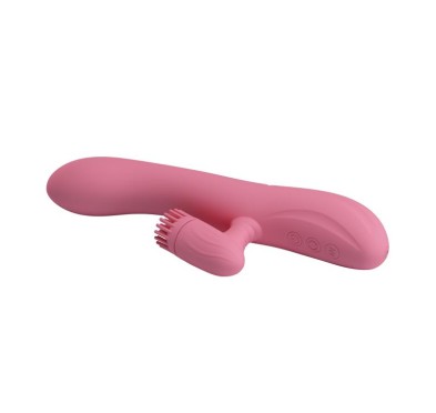 Wibrator z obrotowym masażerem łechtaczki 20cm usb Wibrator z obrotowym masażerem łechtaczki 20cm usb