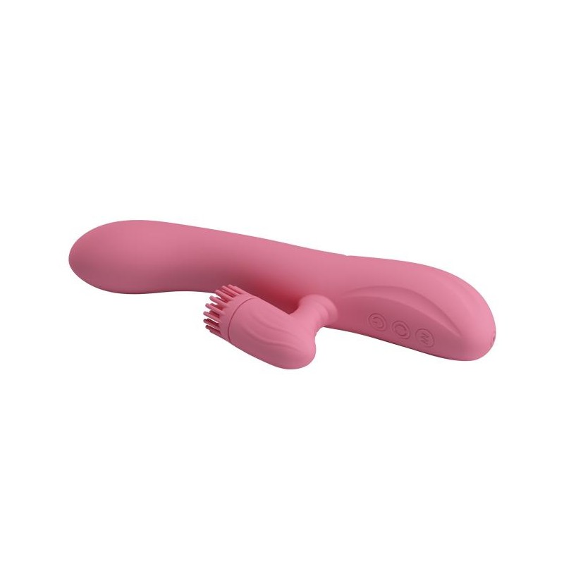Wibrator z obrotowym masażerem łechtaczki 20cm usb Wibrator z obrotowym masażerem łechtaczki 20cm usb