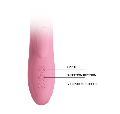 Wibrator z obrotowym masażerem łechtaczki 20cm usb Wibrator z obrotowym masażerem łechtaczki 20cm usb