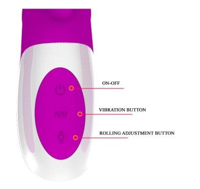 Wielofunkcyjny wibrator z obrotowymi kulkami 25cm Wielofunkcyjny wibrator z obrotowymi kulkami 25cm