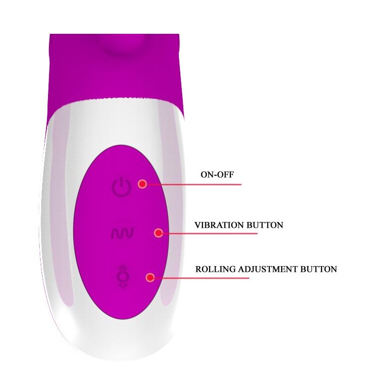 Wielofunkcyjny wibrator z obrotowymi kulkami 25cm Wielofunkcyjny wibrator z obrotowymi kulkami 25cm