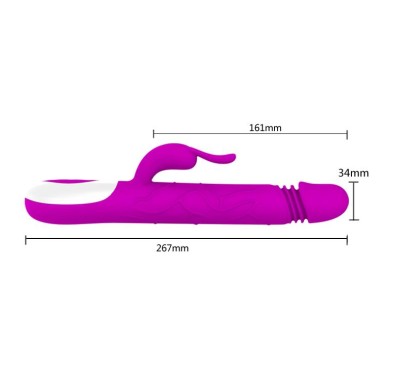 Wielofunkcyjny wibrator z obrotowymi kulkami 25cm Wielofunkcyjny wibrator z obrotowymi kulkami 25cm