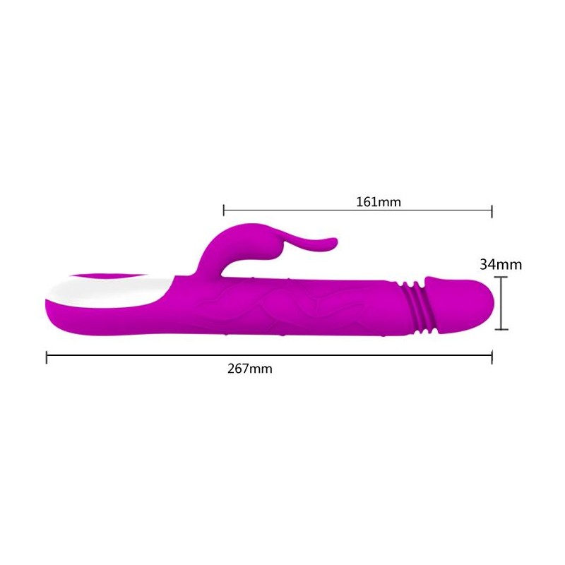 Wielofunkcyjny wibrator z obrotowymi kulkami 25cm Wielofunkcyjny wibrator z obrotowymi kulkami 25cm