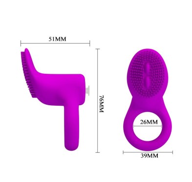 Pierścień erekcyjny z sex masażerem łechtaczki Pierścień erekcyjny z sex masażerem łechtaczki
