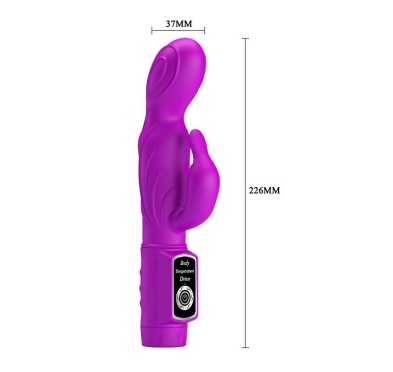 Wibrator króliczek z masażerem łechtaczki sex 22cm Wibrator króliczek z masażerem łechtaczki sex 22cm