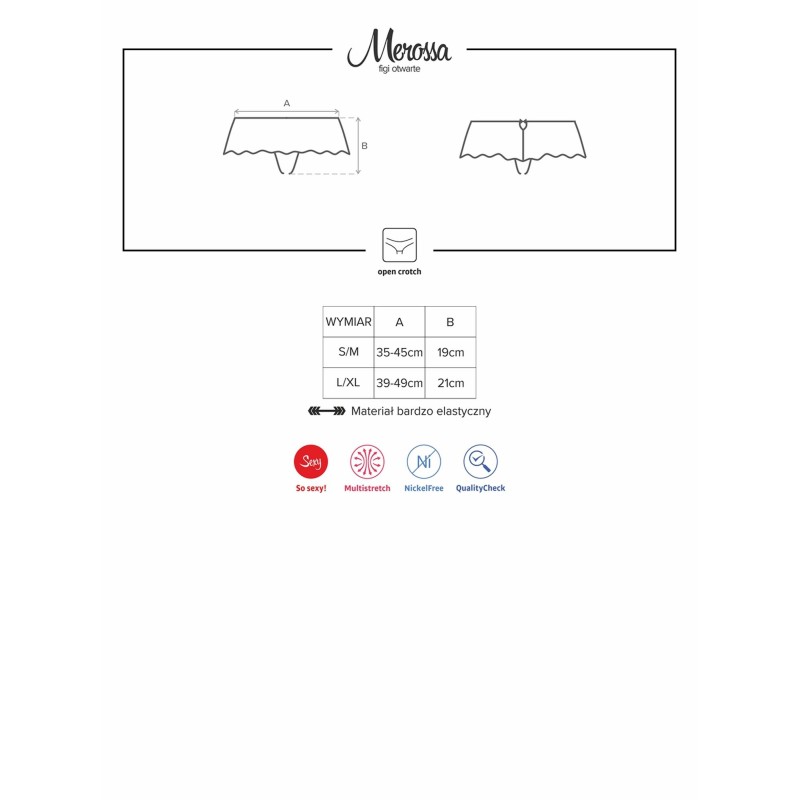 Koronkowe figi otwarty krok rozcięte merossa xxl Koronkowe figi otwarty krok rozcięte merossa xxl
