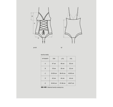 Body koronkowe wycięte sex krocze Obsessive XXL Body koronkowe wycięte sex krocze Obsessive XXL