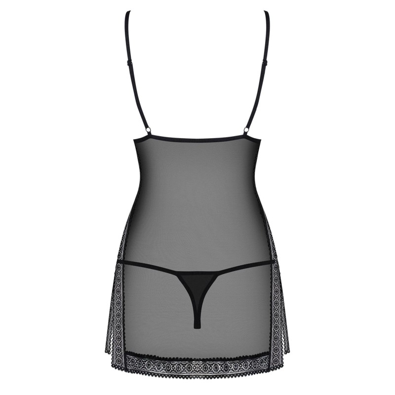 Siateczkowa koszulka komplet stringi obsessive s/m Siateczkowa koszulka komplet stringi obsessive s/m